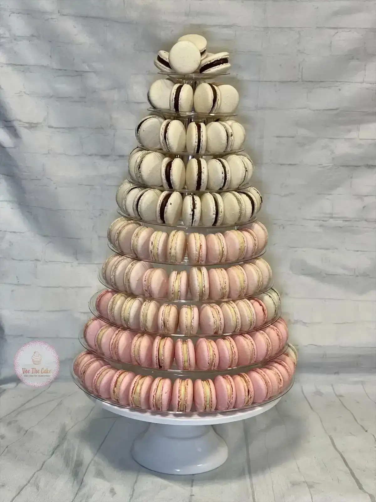 Macaroon tower display for event in Nottinghamshire